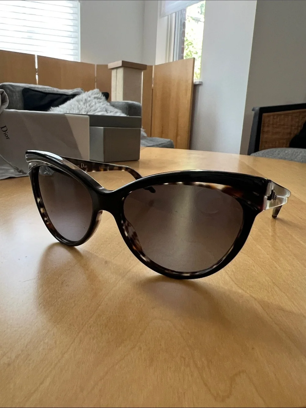 Christian Dior Women’s Oversized Tortoiseshell Sunglasses - Cats Eye